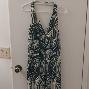 BNWT Forrest green and cream halter top dress